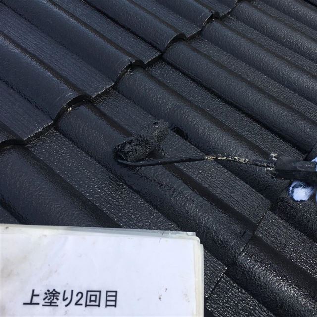 屋根塗装二回目20190401