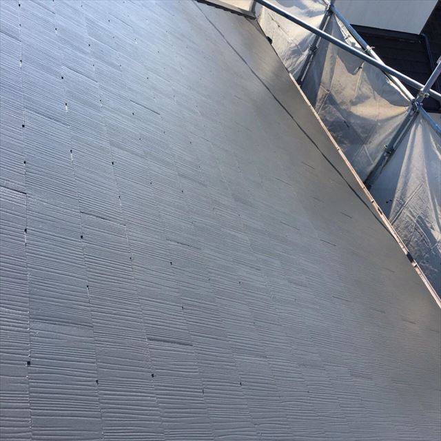 屋根上塗り完了
