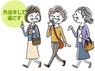 外出をして過ごす