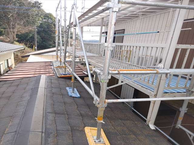 つくば市の空き家再生現場 外壁塗装に必須の足場設置 足場の重要性 土浦 かすみがうら 石岡市で外壁 屋根塗装なら街の外壁塗装やさん