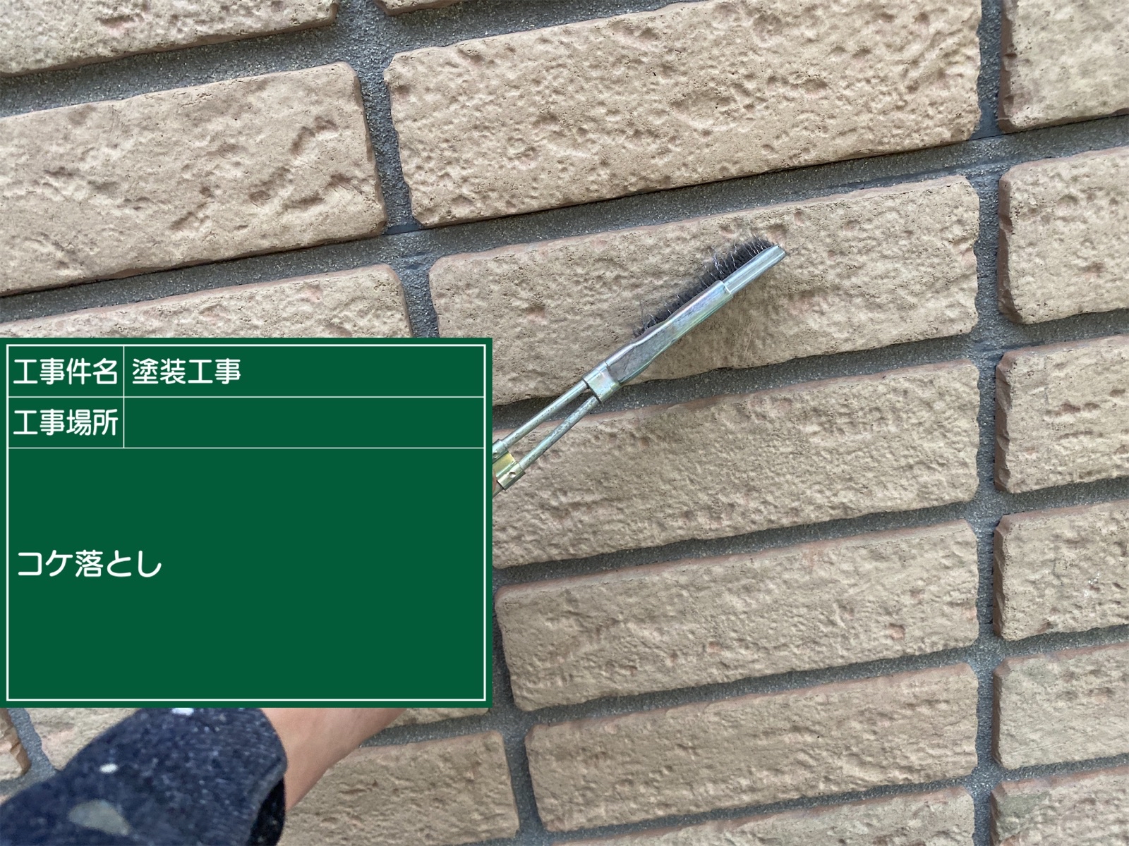 つくば市 コケを除去しジョイントシールドで外壁タイルを塗装 土浦 かすみがうら 石岡市で外壁 屋根塗装なら街の外壁塗装やさん